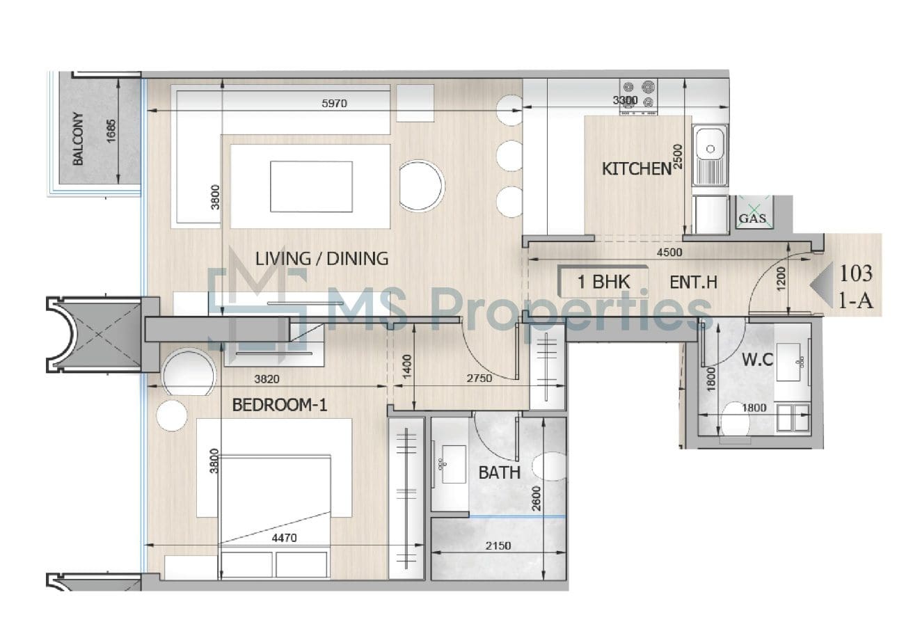 Soon to Rise 1BHK Luxurious Flat in Lusail Area