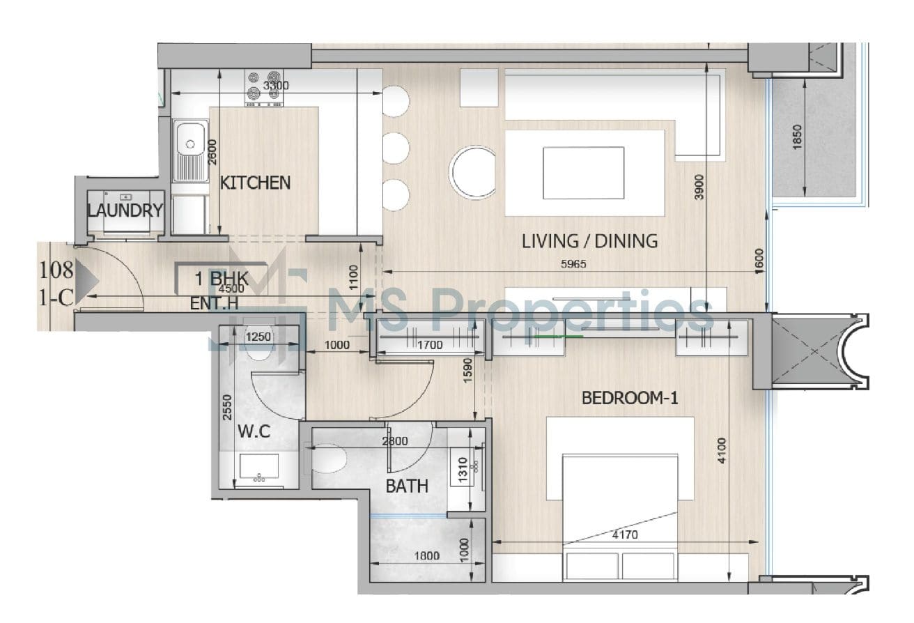 Soon to Rise 1BHK Luxurious Flat in Lusail Area